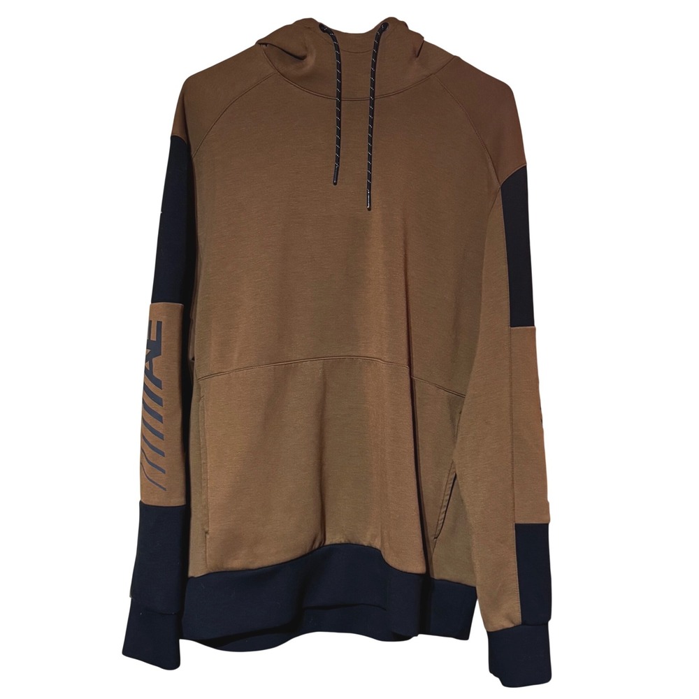 Men's American Eagle Brown & Black Colorblock Hoodie – Size XL‎